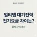 멀티탭 대기전력 전기요금 차이 계산
