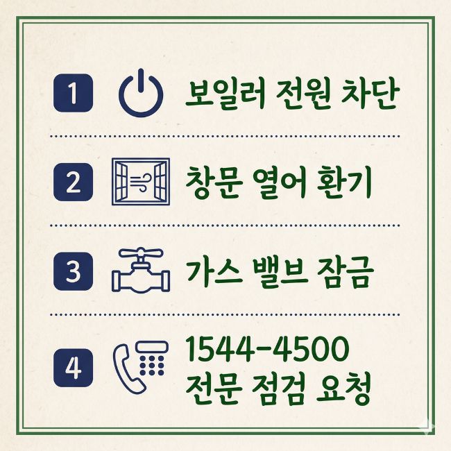 보일러 문제 긴급대응 4단계