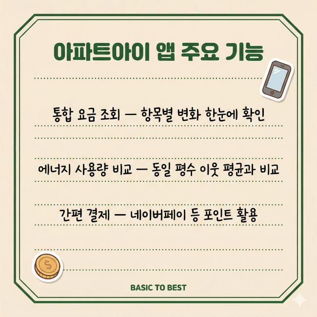 EP41. 아파트아이 앱 활용법: 통합 요금 조회와 에너지 사용량 비교 기준 아파트 아이 앱 주요기능